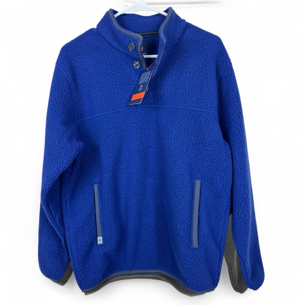 NWT Donald Ross Sport Sherpa Pullover size M Blue